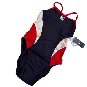 NWT Women's Size M 32 TYR Durafast Elite Diamondfit Team USA Swimsuit One Piece‎